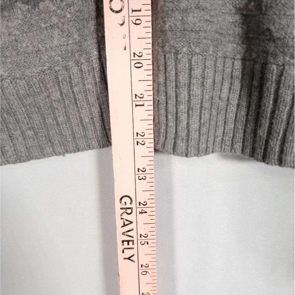 Aeropostal Men's Cardigan Sweater Retro Gray Fair Isle Knit Wool Sz M